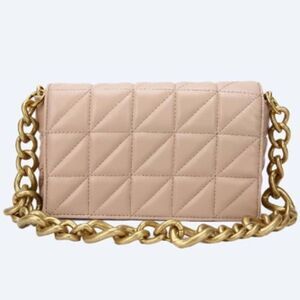 Beautiful Quilted Chain Flap Square Bag